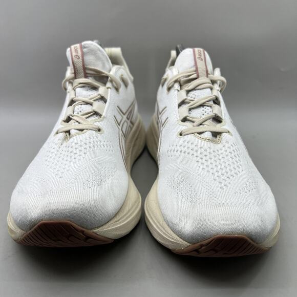Asics Gel Nimbus 26 Running Shoes Women Size 9 White Beige Comfort Low Sneakers - Picture 2 of 8